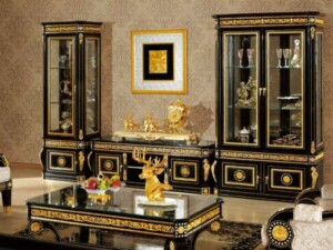 Black Edition Bufet TV Mewah Modern Living Room Design ARF-0046