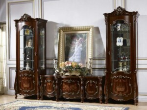 Bufet TV Jati Mewah Natural Dark Brown Luxy Classic Elegant ARF-0049