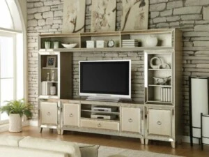Bufet TV Minimalis Modern Golden Champagne Furniture Jepara Terbaru ARF-0021