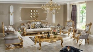 Sofa Tamu Mewah Klasik Model Ukir Jepara Terbaru