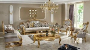 Sofa Tamu Mewah Klasik Model Ukir Jepara Terbaru