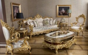 Sofa Tamu Ukir Model Klasik Mewah Jepara