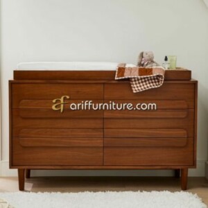 Baby Tafel Kayu Jati Model Retro Minimalis 6 Laci