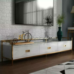 Bufet TV Stainless Steel Minimalis Modern Terbaru