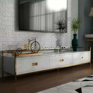 Bufet TV Stainless Steel Minimalis Modern Terbaru