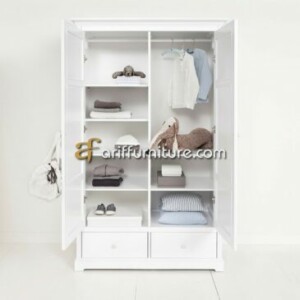Lemari Bayi Minimalis Modern Duco Putih Dari Kayu