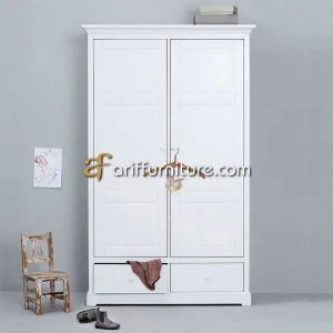 Lemari Bayi Minimalis Modern Duco Putih Dari Kayu