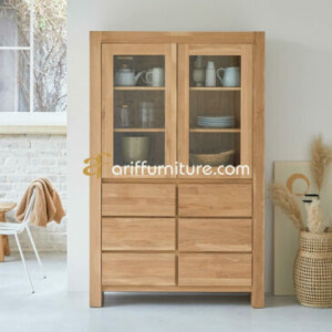 Lemari Dapur Minimalis Dari Kayu Jati