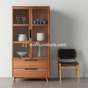 Lemari Dapur Retro Model Minimalis Kayu Jati