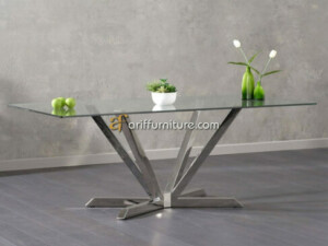 Meja Makan Stainless Modern Model Terbaru