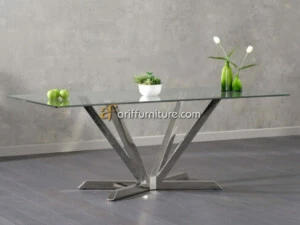 Meja Makan Stainless Modern Model Terbaru