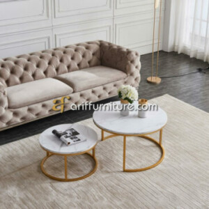 Meja Ruang Tamu Model Minimalis Stainless Steel