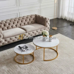 Meja Ruang Tamu Model Minimalis Stainless Steel