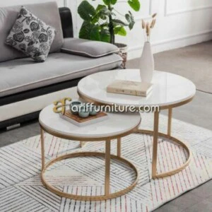 Meja Ruang Tamu Model Minimalis Stainless Steel