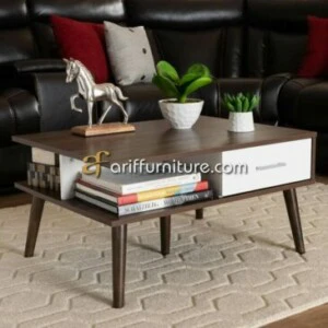 Meja Tamu Retro Modern Dari Kayu Jati