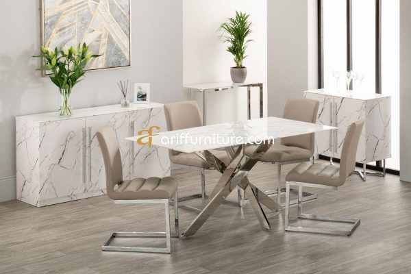 Set Meja Makan Stainless
