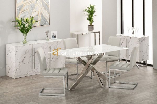 Set Meja Makan Stainless