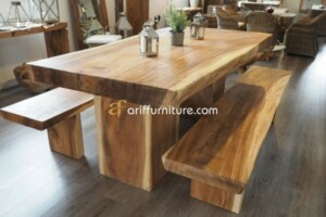 Set Meja Makan Trembesi Tebal Model Terbaru