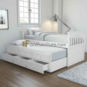Tempat Tidur Anak Modern Cat Duco Putih