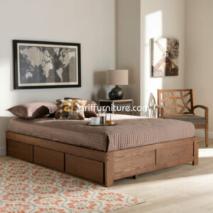 Tempat Tidur Minimalis Kayu Sederhana