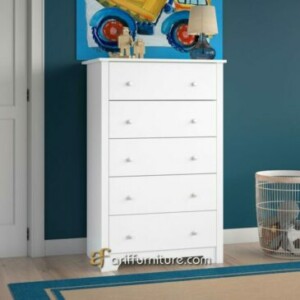 Drawers Minimalis 5 Laci Model Putih Terbaru