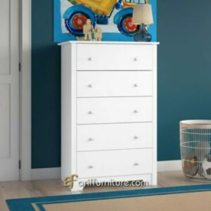 Drawers Minimalis 5 Laci Model Putih Terbaru