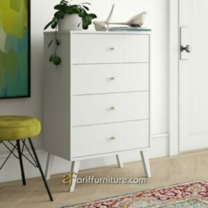 Drawers Minimalis Putih Model 4 Laci Terbaru