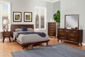 Kamar Set Minimalis Jati Model Retro Modern