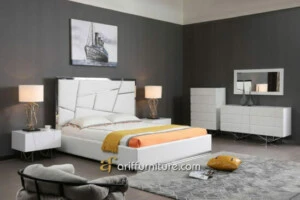 Kamar Set Modern Untuk Pengantin Warna Putih