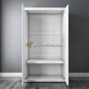 Lemari Pakaian 2 Pintu Model Minimalis Duco Putih