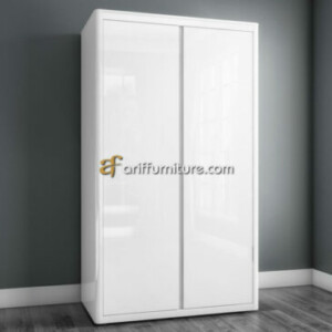 Lemari Pakaian 2 Pintu Model Minimalis Duco Putih