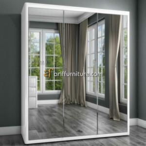 Lemari Pakaian 3 Pintu Cermin Model Minimalis