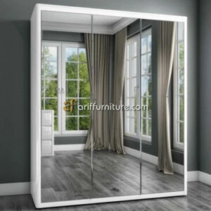 Lemari Pakaian 3 Pintu Cermin Model Minimalis