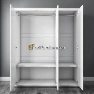 Lemari Pakaian 3 Pintu Model Minimalis Duco Putih