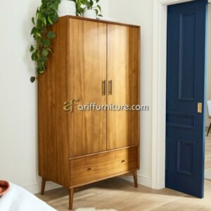 Lemari Pakaian Kayu Jati Model Retro Minimalis