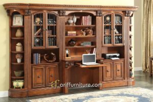 Rak Buku Ruang Kerja Dari Kayu Jati