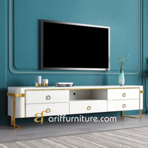 Meja TV Stainless Model Minimalis Modern Terbaru