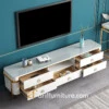 meja tv stainless model minimalis modern terbaru murah