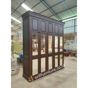 Lemari Pakaian Modern 5 Pintu Kaca