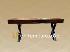 Meja Kantor Minimalis Natural Jati Jepara