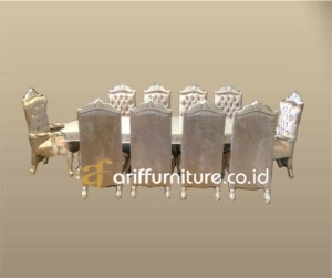 Set Meja Makan Klasik Style 10 Kursi
