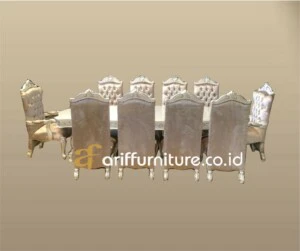 Set Meja Makan Klasik Style 10 Kursi