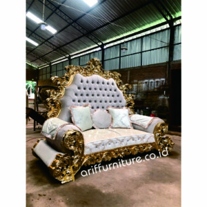 Sofa Tamu Mewah Ukir Jati Modern