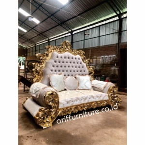 Sofa Tamu Mewah Ukir Jati Modern