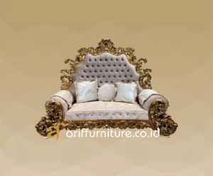 Sofa Tamu Mewah Ukir Jati Modern