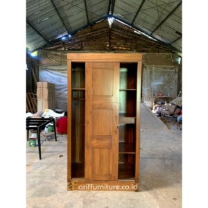 Lemari Pakaian 2 Pintu Sleding Jati Jepara