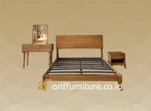 Set Tempat Tidur Kayu Minimalis Jati Jepara