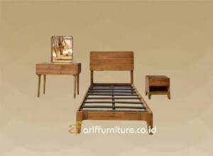 Set Tempat Tidur Minimalis Kayu Jati