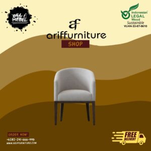 Kursi Makan Cafe Sofa Retro Cover Putih