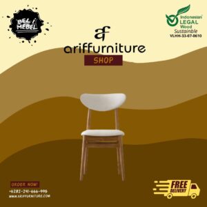 Kursi Modern Cafe Minimalis Vintage Kayu Jati